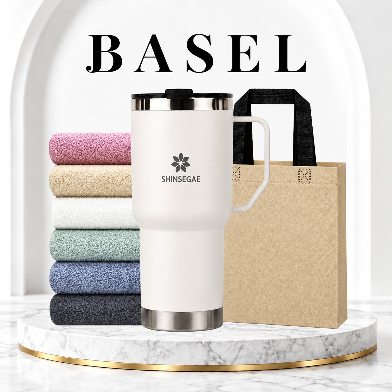 바젤 오피스핏 텀블러 900ml  + 송월타올 라이트 130g