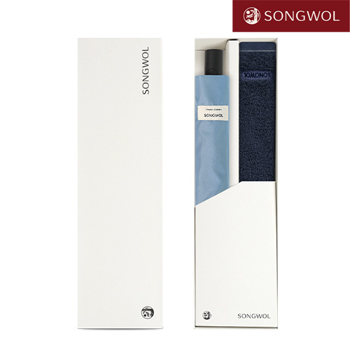 [송월타올] 컬러풀40 (170g) + 3단 솔리드 반자동 우산 2P 콤보세트