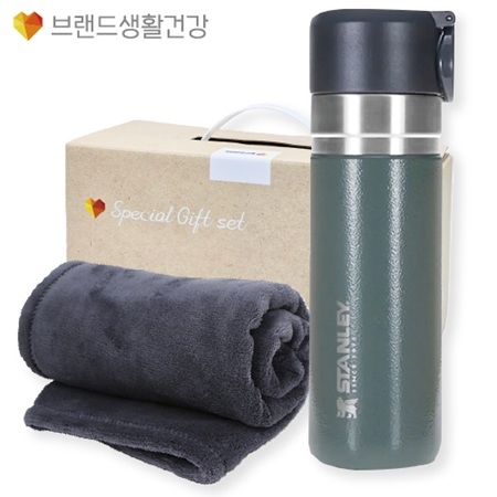 브생건 방한세트 (스탠리 고진공 슬림보틀473ml+따뜻한 소프트 담요)