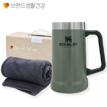 브생건 방한세트 (스탠리 빅그립 머그컵 709ml+따뜻한 소프트 담요)