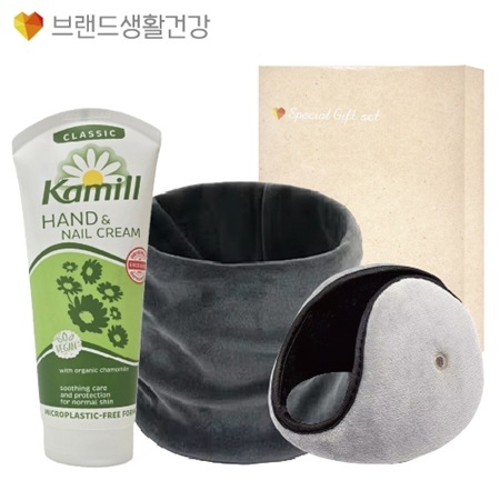 브생건 방한세트 (벨벳 넥워머+카밀 핸드크림100ml+청음 귀마개)
