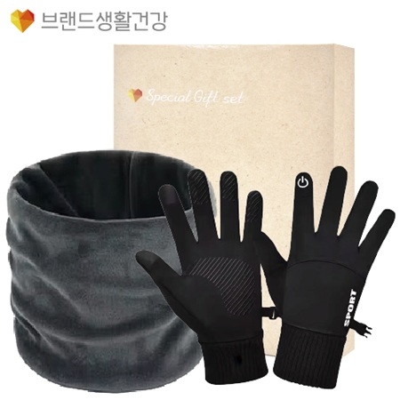 브생건 방한세트 (벨벳 넥워머+스마트 방한장갑)