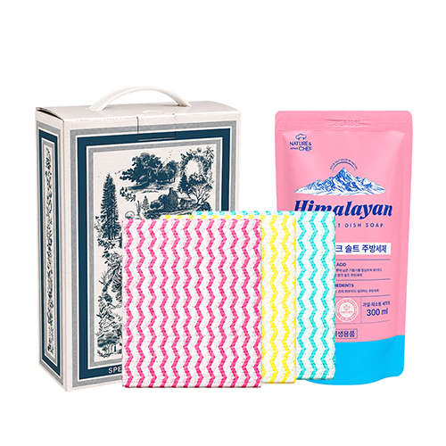 [살림어스] 주방세제(300ml)+원데이오래쓰는행주타올3p