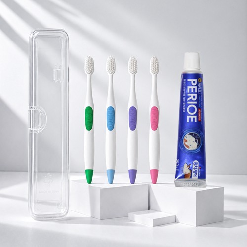 투명케이스 노캡칫솔치약세트//인쇄가능