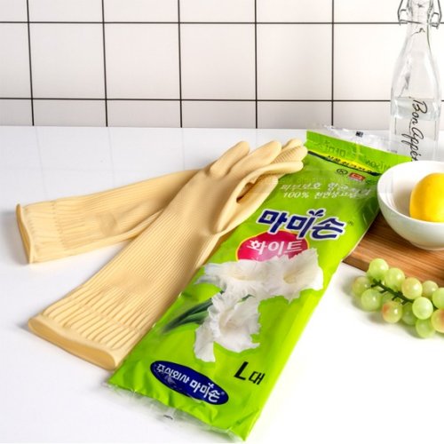 마미손 고무장갑 화이트 대