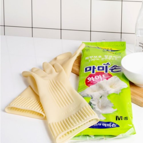 마미손 고무장갑 화이트 중