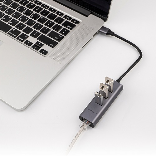 멀티 USB허브 USB3.2 Gen1 기가 이더넷 유선랜 일체형 알루미늄