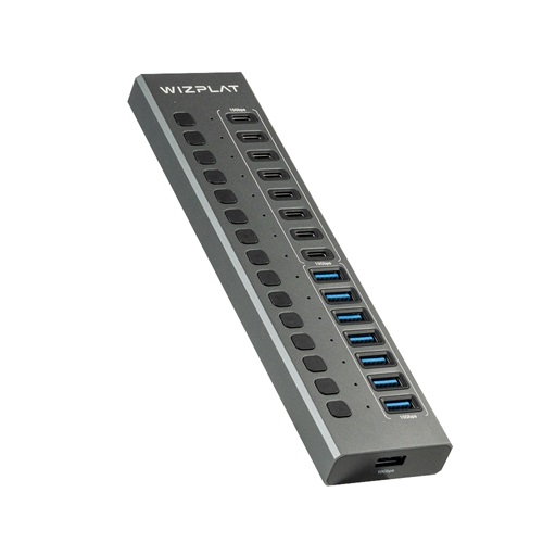 16포트 유전원 USB허브 USB-C USB3.2 Gen2 개별전원 96W 충전
