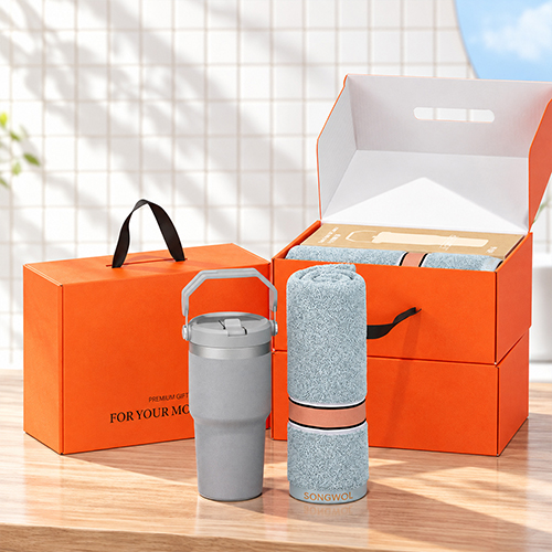 레드온 어반 탑핸들 스텐 텀블러세트 600ml+컬러 베이직36 송월타올세트