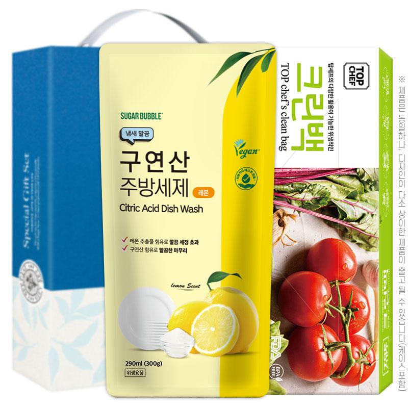 슈가버블 구연산주방세제300리필 크린백(2종)