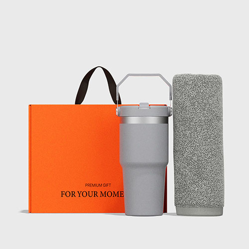BS358 어반 탑핸들 스텐 텀블러세트 600ml+뉴 컬러 무지40 송월타올세트