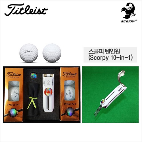 타이틀리스트 Pro V1 6구+골프 올인원툴