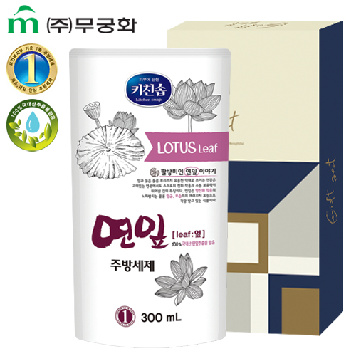무궁화 키친솝 연잎 주방세제 리필 300ml [301-212444]