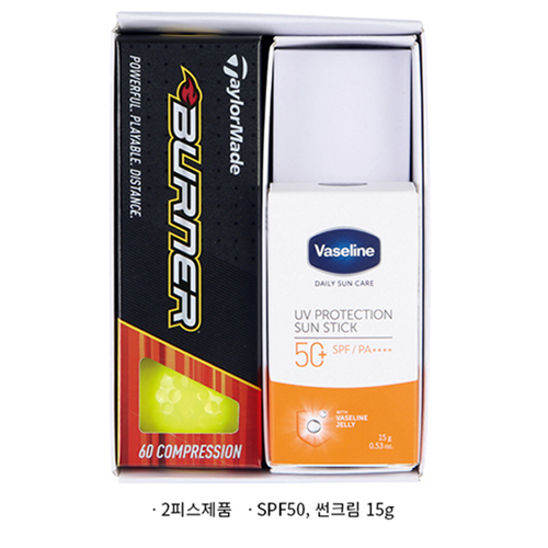 테일러메이드 골프공 3구+바세린 썬스틱15g 세트, V1, 캘러웨이HEX, 볼빅, 볼마크