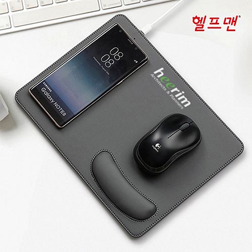 헬프맨 손목 보호 15W 고속 무선 충전 마우스패드