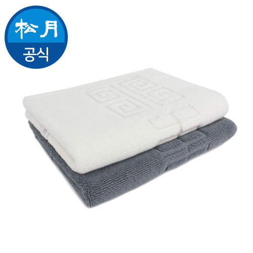 송월 코마사 격자 발매트 수건 52X40