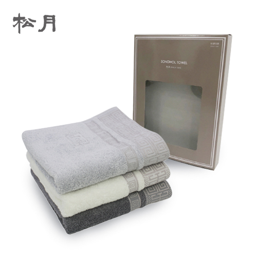 [송월]송월 격자 Face Towel 2매입세트