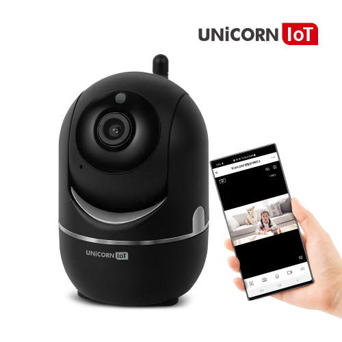 유니콘 IoT 200만화소 무선 보안 IP카메라 거치대 제공 TCAM-D20