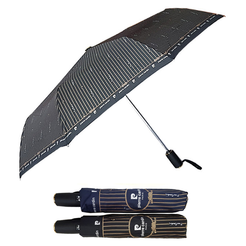 피에르가르뎅 3단 완전 자동 클래식 스트라이프 우산