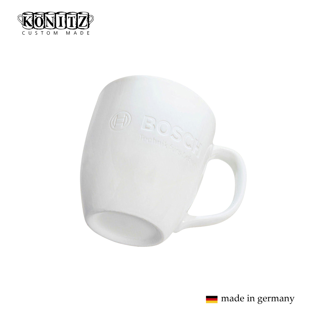독일 코니츠 머그컵 음각인쇄 기법 로고 인쇄 M009