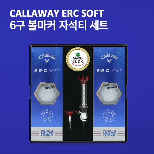 New 캘러웨이 erc soft 6구 볼마커 자석티 세트 (3pc) 트리플 트랙 6구