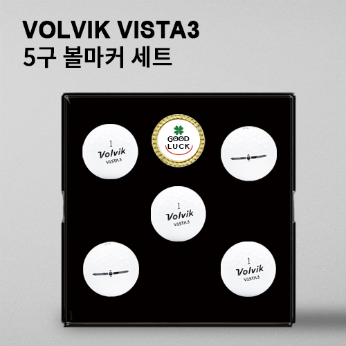볼빅 비스타3 vista3 5구 볼마커세트 (3pc) 볼빅 골프공 컬러볼