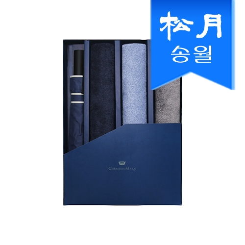 [송월타월] 타올 우산 4매 선물세트 ( 땡큐 190g * 3 + 2단 폰지 바이어스 * 1) (쇼핑백 미포함)