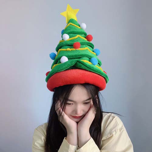 크리스마스 초록 매직 트리 모자 연말 홈파티 산타 꼬깔 모자