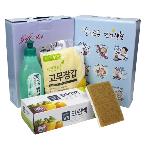 참그린곡물 주방세제 용기 300g+크린백 100매+코코넛수세미+면코팅 고무장갑