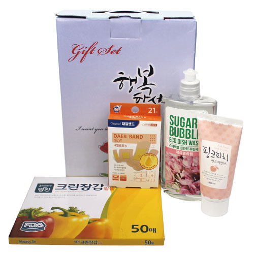대일밴드 혼합형밴드 + 슈가버블 주방세제 + 크린장갑 + 과일나라 핸드에센스 4종세트