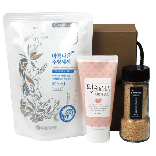 아름다운주방세제 + 청양고추 천일염 + 과일나라 핸드에센스 3종세트