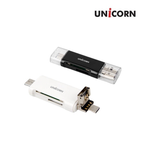 유니콘 멀티 카드리더기 USB2.0+OTG+C타입 카드리더기 XC-800A
