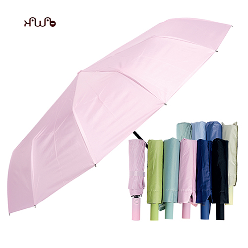 카와이 3단 65x12K 폰지 암막 자동 우산