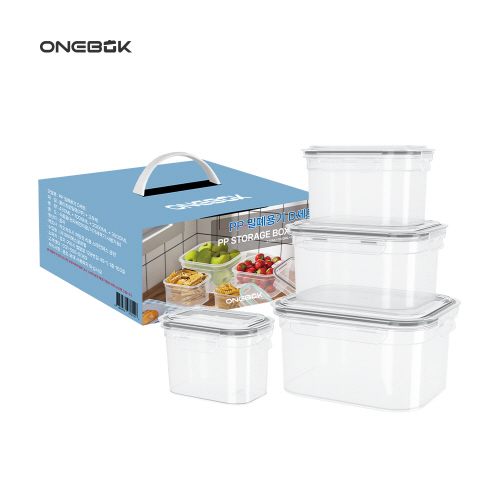 [ONEBOK] 원복 대용량 PP 밀폐용기 D세트3500ml+2000ml+1000ml+430ml