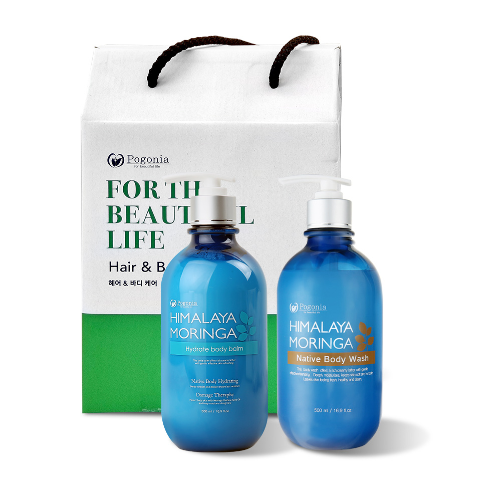히말라야 모링가 네이티브 바디워시 500ml 1개 + 바디로션 500ml 1개