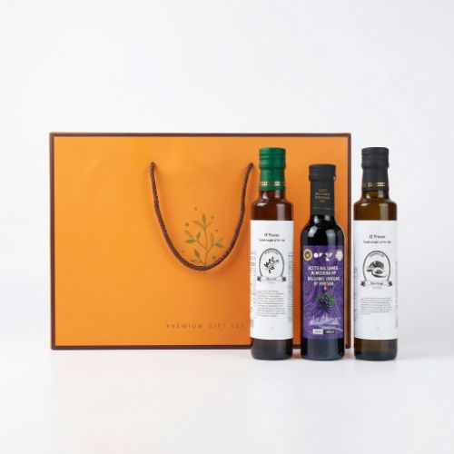 올리브오일 250ml + 발사믹식초 250ml + 아보카도오일 엑스트라버진 250ml 선물세트