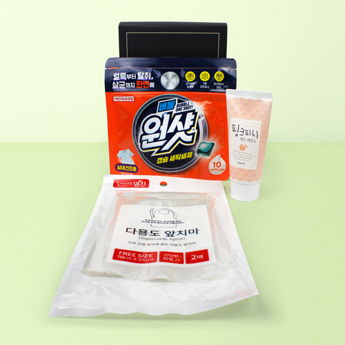 슈가버블 버블원샷 캡슐세제 10매입 + 과일나라 핸드크림 + 다용도앞치마 2매입