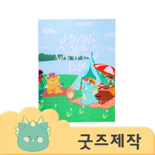 커스텀굿즈 풀오버인쇄 스퀘어 풀컬러 따뜻한 양털 담요 100x130 ZA258 // 박스제작가능