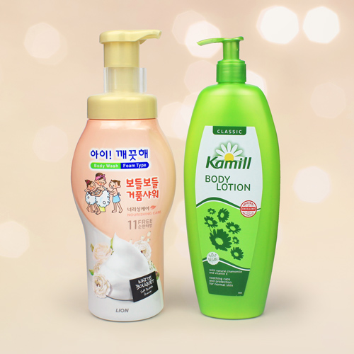 아이깨끗해 보들보들 거품샤워 바디워시 700g + 독일 정품 카밀 바디로션 500ml