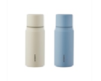 마망 보온보냉 텀블러 355ml 블루, 베이지