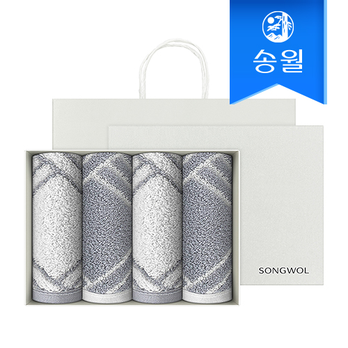 [송월타올] 모아블랑 200g 세면타올 호텔수건 4매세트+쇼핑백