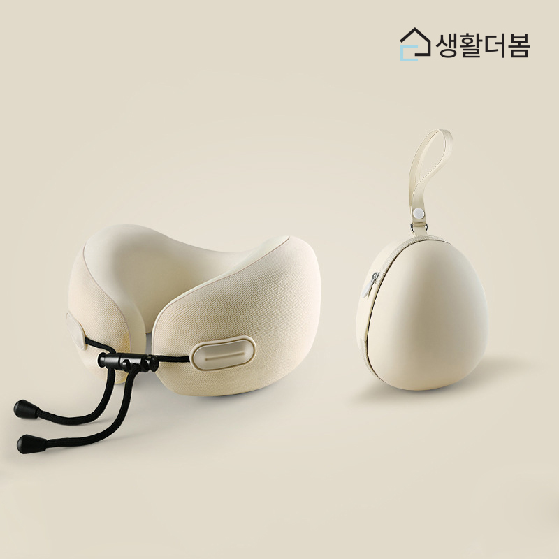 생활더봄 메모리폼 U자형 목베개 여행용 기내용 쿠션 케이스 포함 5컬러