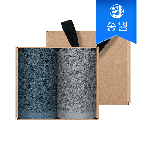 송월타월 애쉬 컬러핸드 주방수건 2매 크라프트세트