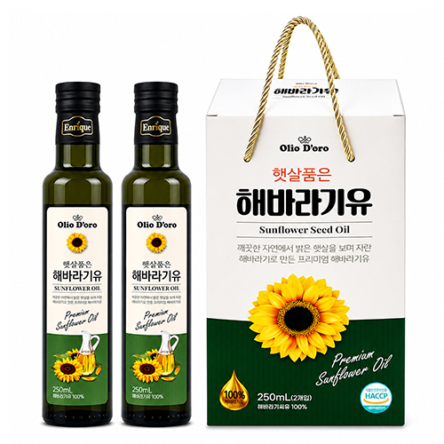 햇살담은 해바라기유세트250mlx2P 유리병