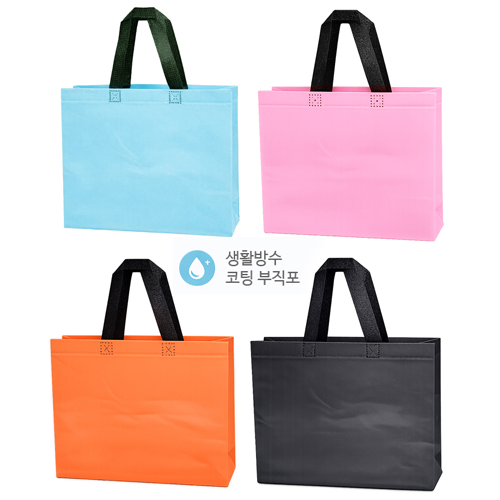 [코팅부직포 가방-중]부직포가방 장바구니 보조가방 시장가방 쇼핑백 30x26x10