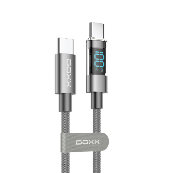 DOXX C to C타입 LCD 패브릭 고속충전 케이블 1.2m 100W
