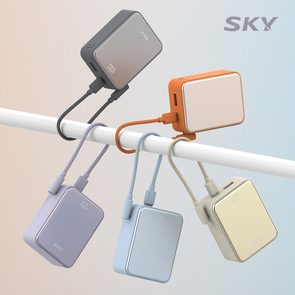 스카이 필 큐브 10000mAh PD QC 22.5W  미니 보조배터리 케이블세트 A10