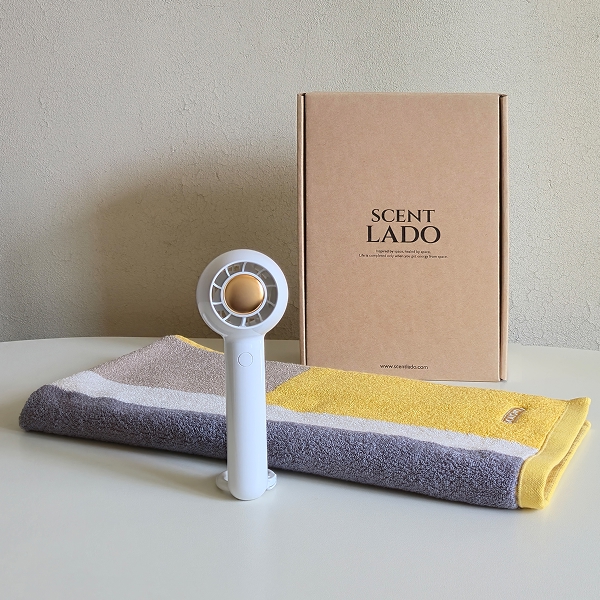 센트라도 송월 컬러타올(수건)180g+미니링 핸디선풍기 세트