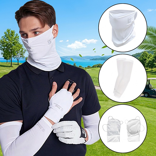 PGA TOUR UV차단 골프세트 (쿨링마스크+팔토시+손등토시)
