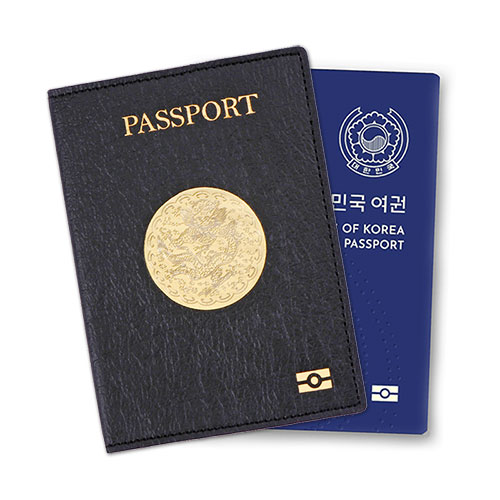 곤룡포 순금판 한지가죽 여권지갑 비건제품 여행 준비물
